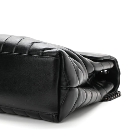 Saint Laurent Calfskin Y Quilted Monogram Medium Loulou Chain Satchel Black 8 of 8