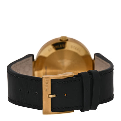 Gucci Stainless Steel Calfskin 42mm Interlocking G Quartz Watch Black 3 of 4