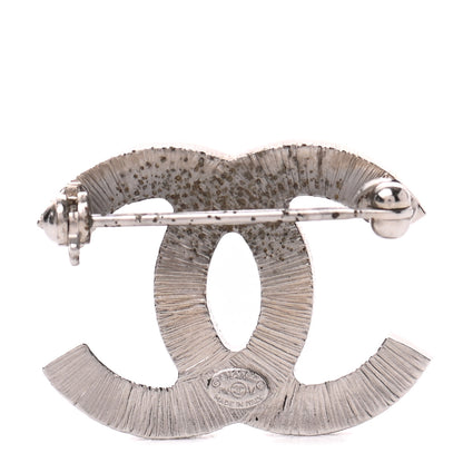Chanel Baguette Crystal CC Brooch Silver 3 of 4