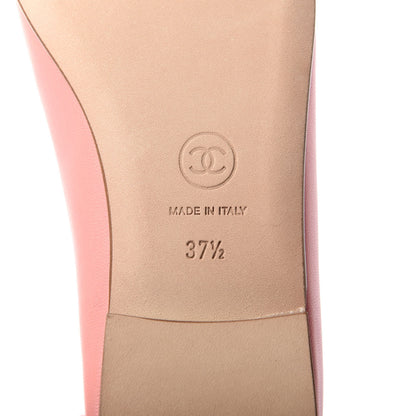 Chanel Calfskin Cap Toe Ballerina Flats 37.5 Pink 8 of 10