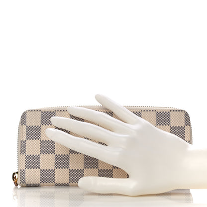 Louis Vuitton Damier Azur Clemence Wallet Rose Ballerine 2 of 9