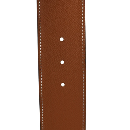 Hermes Tadelakt Epsom 42mm Constance 2 H Belt 105 Black Gold 4 of 5
