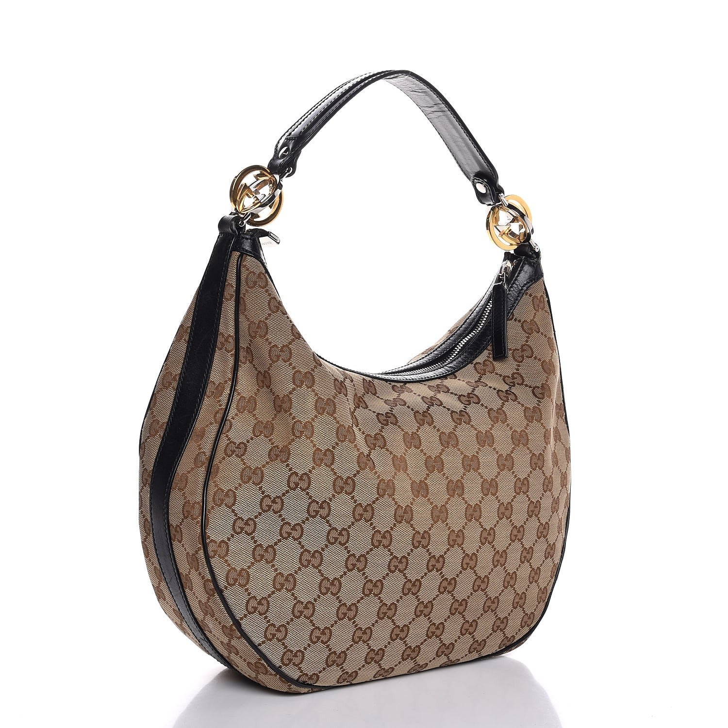 Gucci Monogram Medium GG Twins Hobo Black 3 of 8