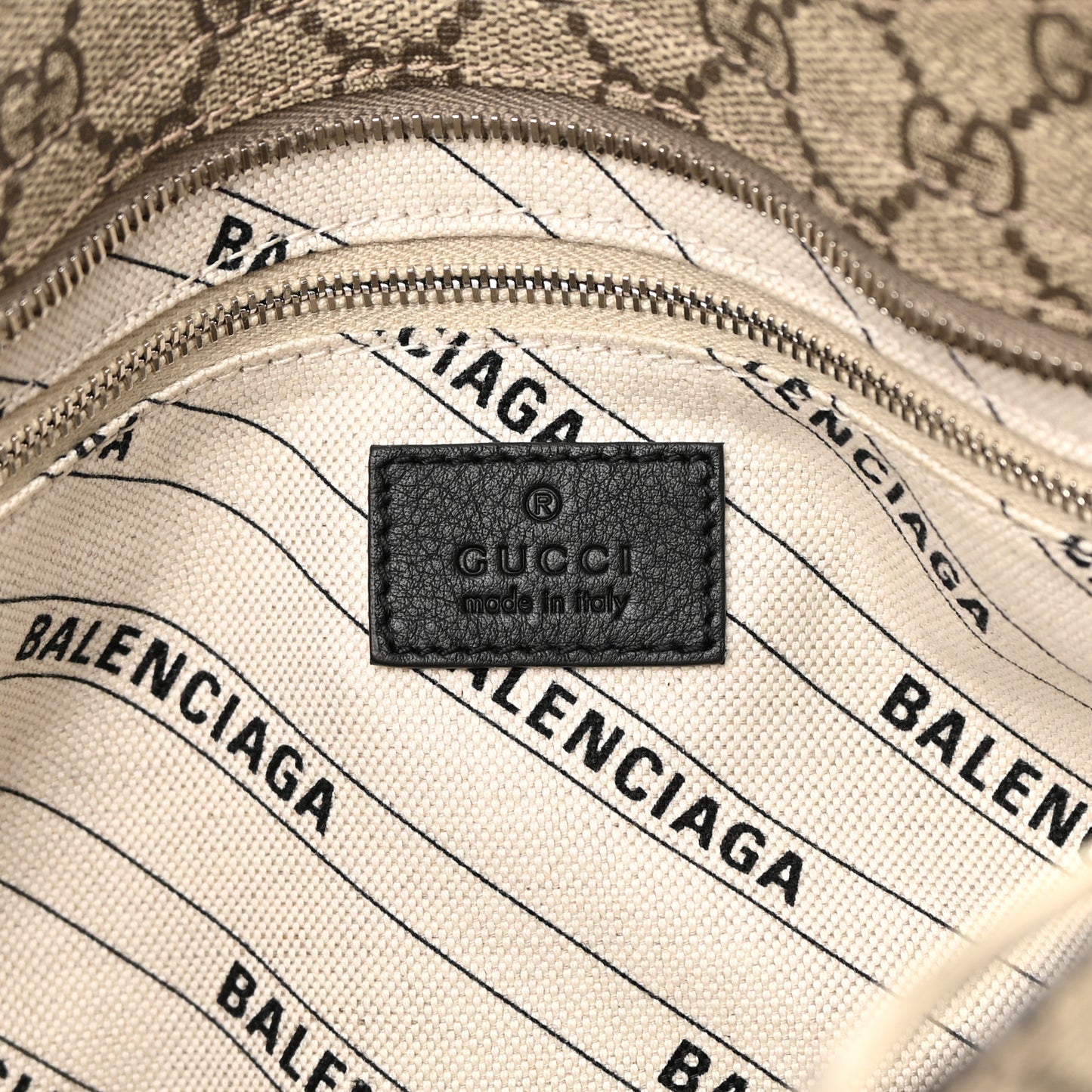 X GUCCI GG Supreme Monogram Neo Classic Silver Hardware City Beige Ebony