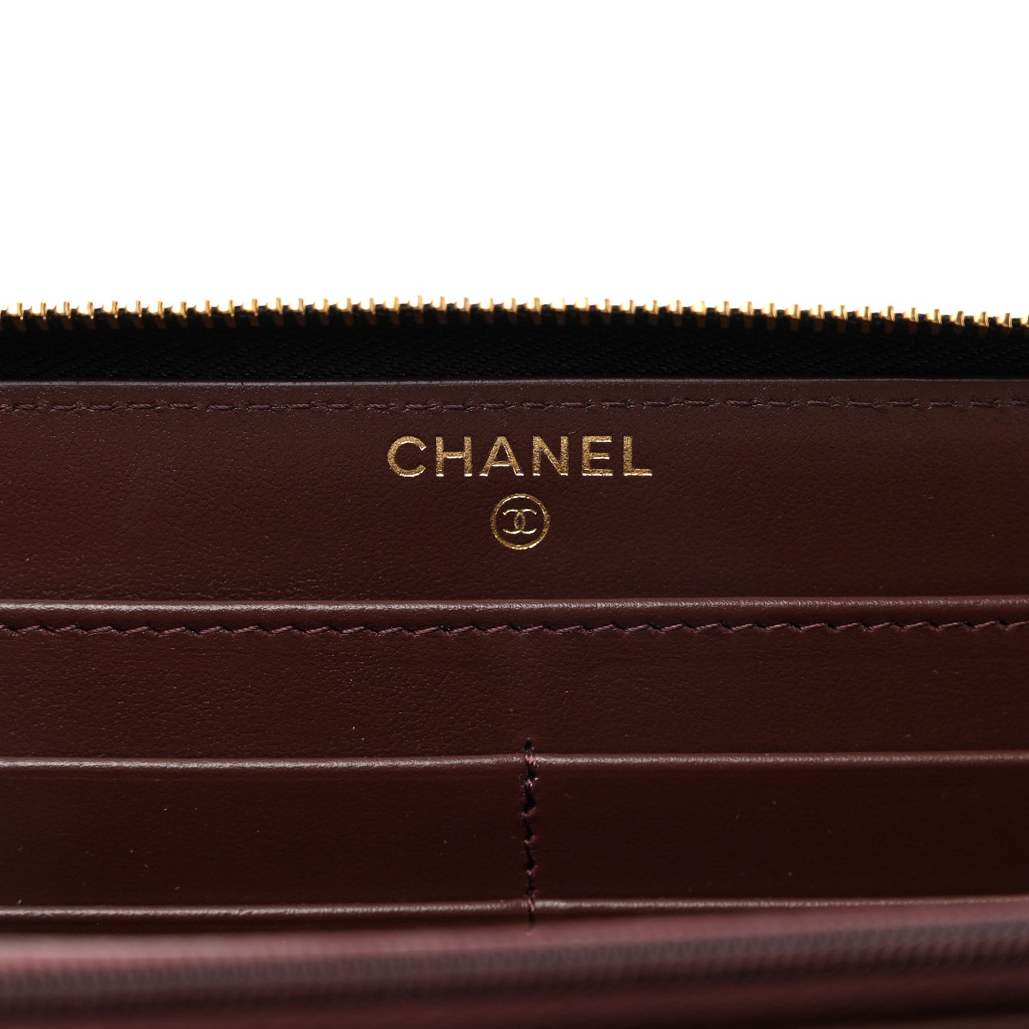 Caviar Quilted Large Gusset Zip Around Wallet Black