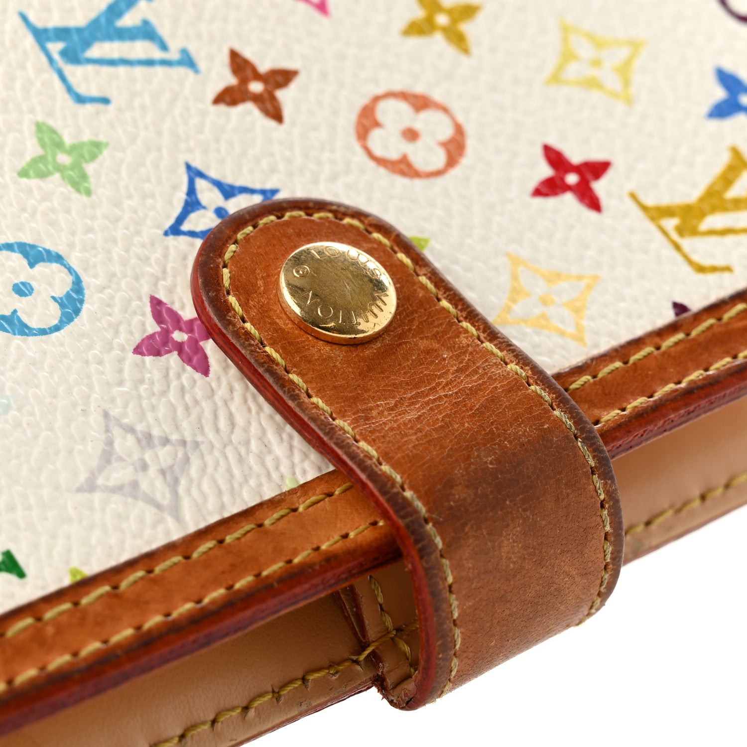 Louis Vuitton Monogram Multicolor Small Ring Agenda Cover White 9 of 9