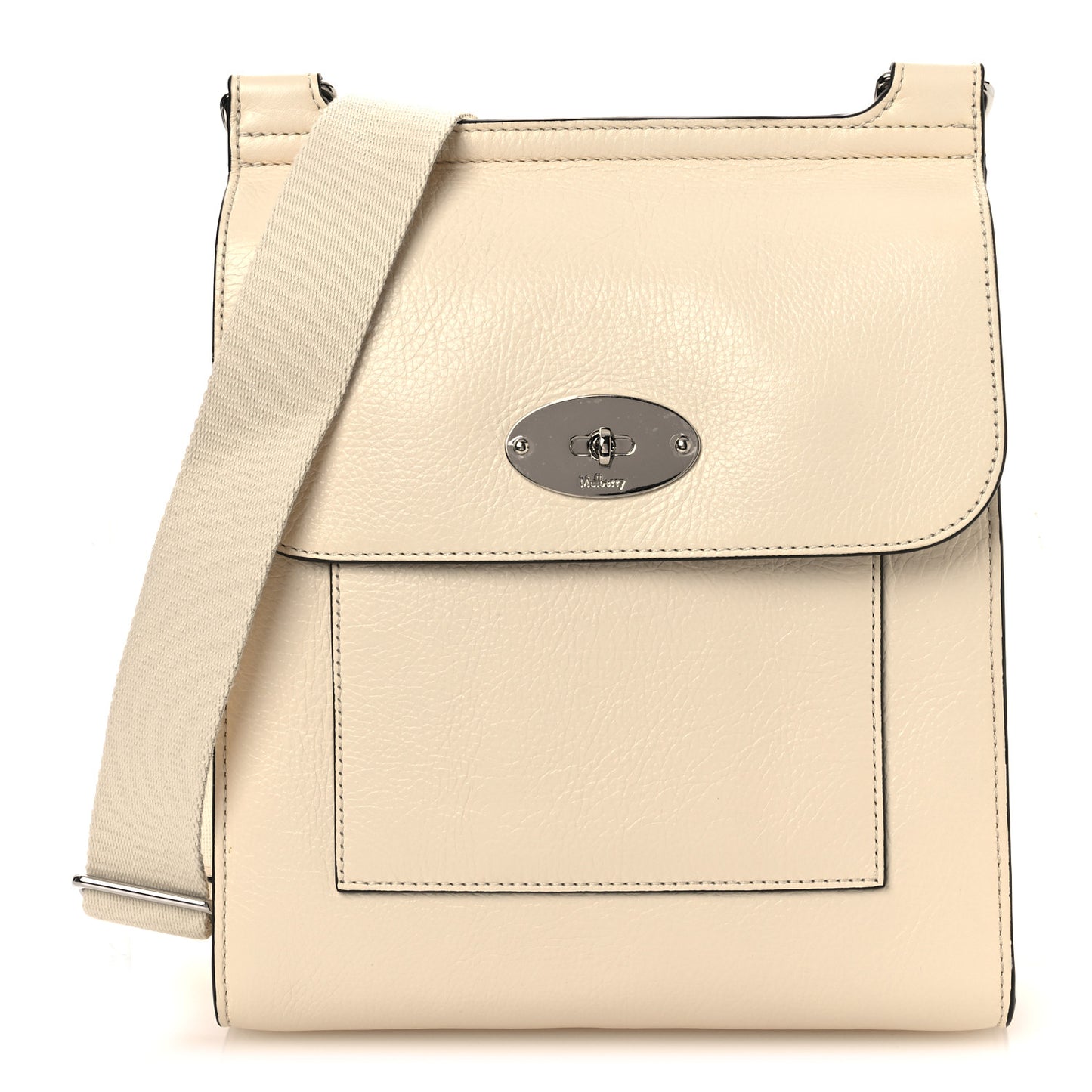 Grain Calfskin Small New Antony Messenger Crossbody Eggshell