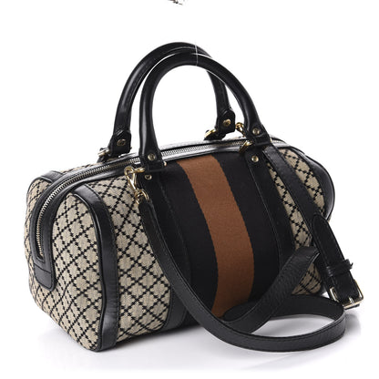 Gucci Diamante Vintage Web Small Boston Black 4 of 17