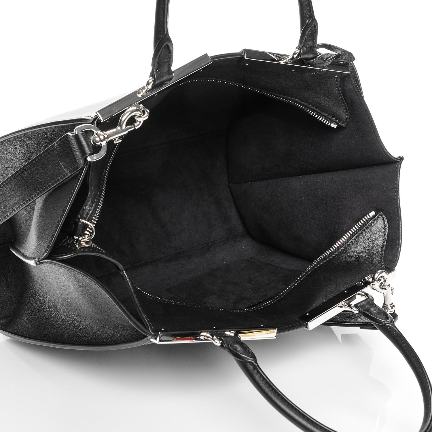 Fendi Vitello Dolce Petite 3jours Tote Black 5 of 8