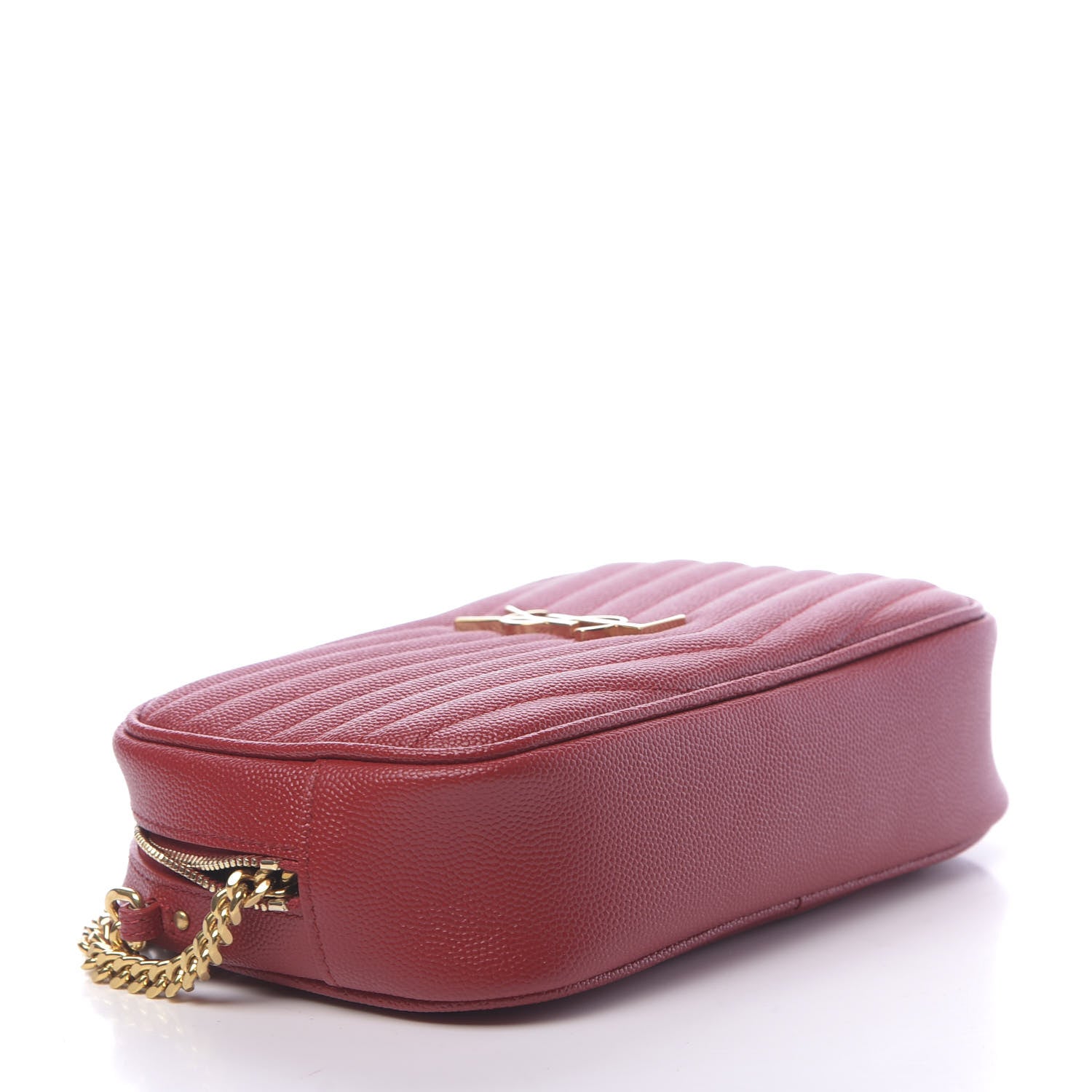 Saint Laurent Grain De Poudre Matelasse Monogram Mini Lou Camera Bag Eros Red 4 of 11