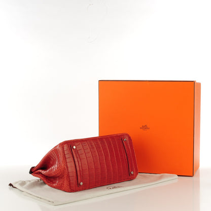 Hermes Matte Porosus Crocodile Birkin 35 Bougainvillea 4 of 23