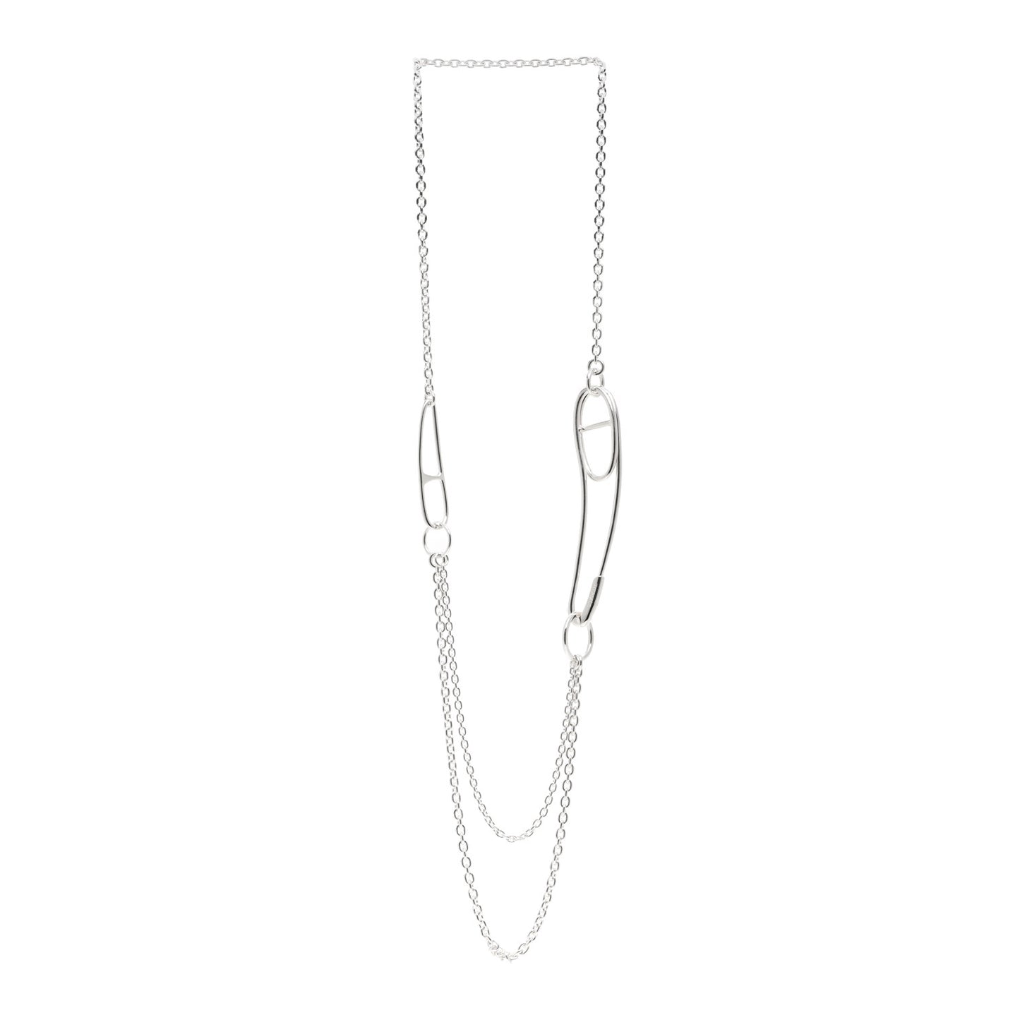 Sterling Silver Chaine d'Ancre Punk Long Necklace