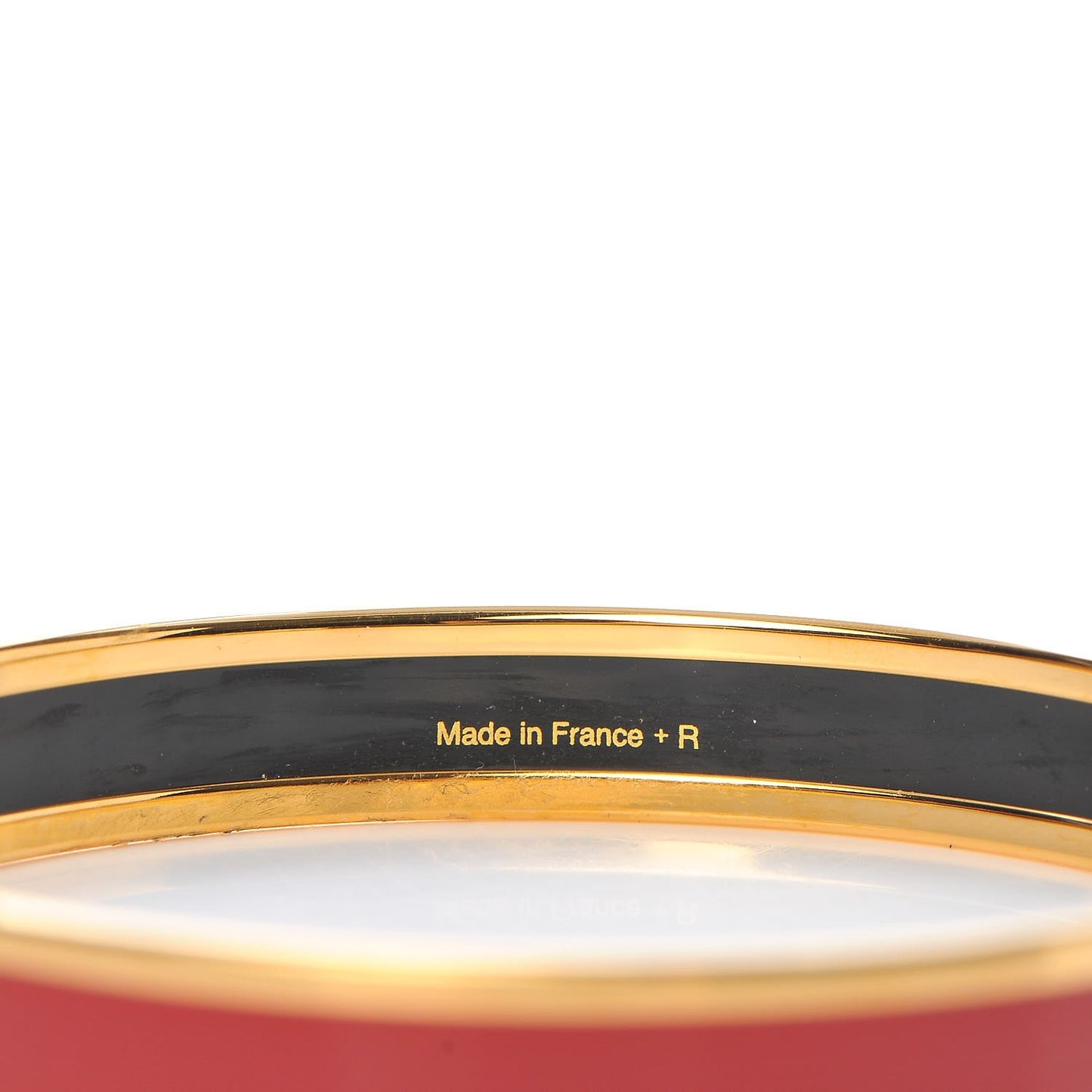 Enamel Narrow Caleche Bracelet 65 Rosso