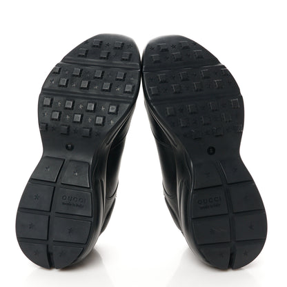 Gucci Dali Soft Calfskin Cut Out Interlocking G Mens Rhyton Sneakers 11 Black Ivoire 6 of 10
