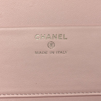 Chanel Shiny Lambskin Quilted Top Handle Vanity Case With Chain Black 6 of 10