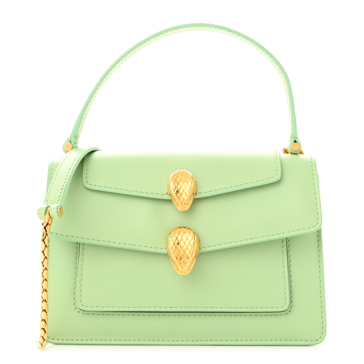 Bulgari x ALEXANDER WANG Calfskin Serpenti Top Handle Belt Bag Light Green 1 of 10