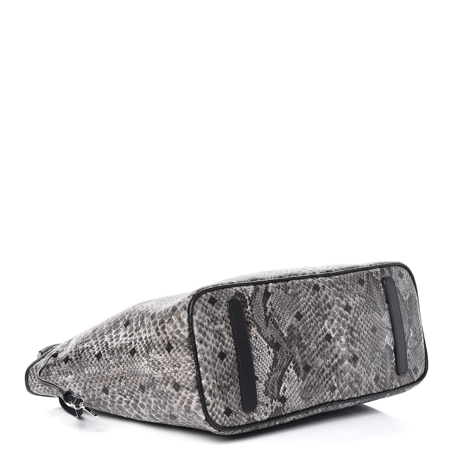 Visetos Snakeskin Embossed Medium Shopper Tote Grey