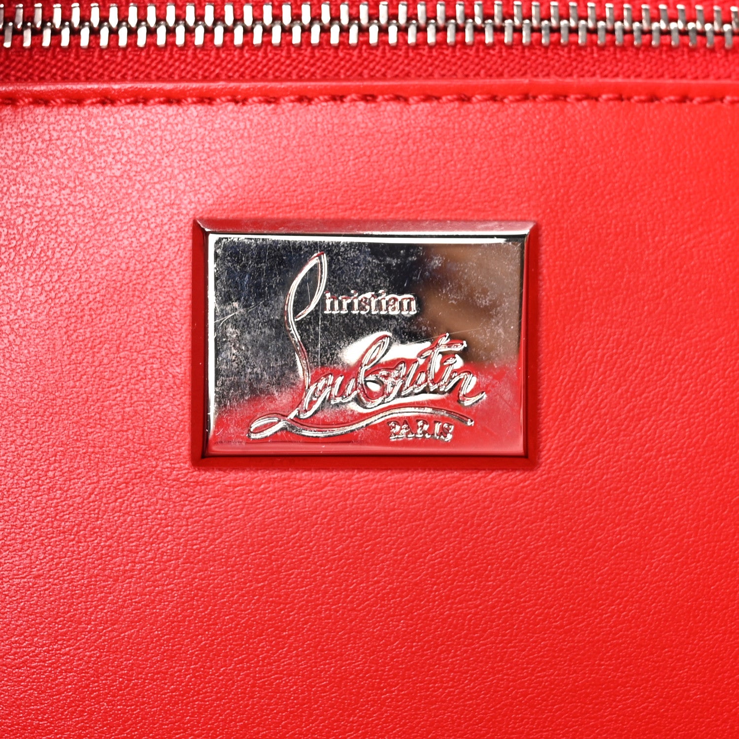 Christian Louboutin Calfskin Empire Studded Medium Paloma Snow 6 of 9