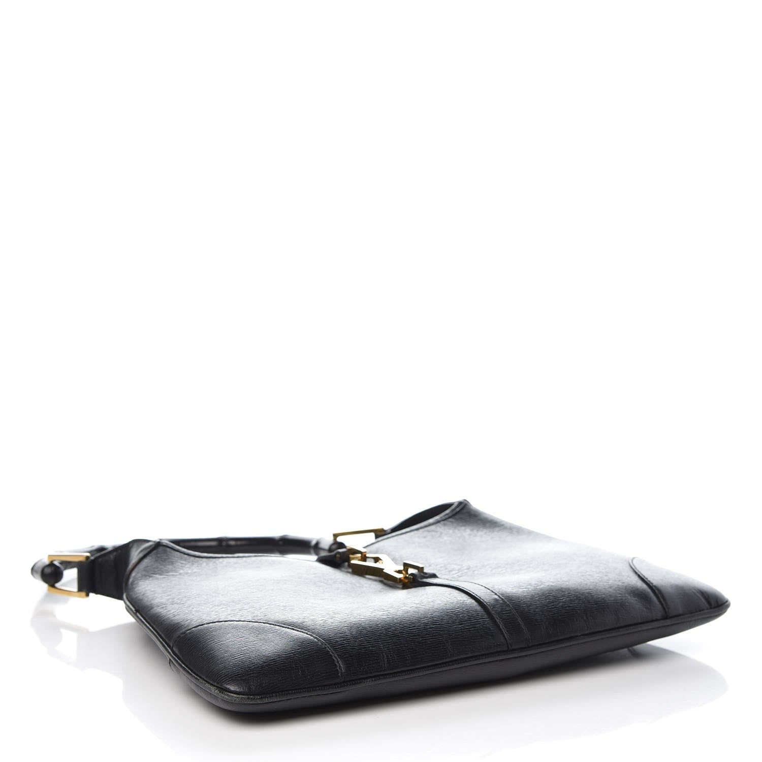 Gucci Calfskin Lobster Clasp Lock Jackie O Hobo Black 4 of 9