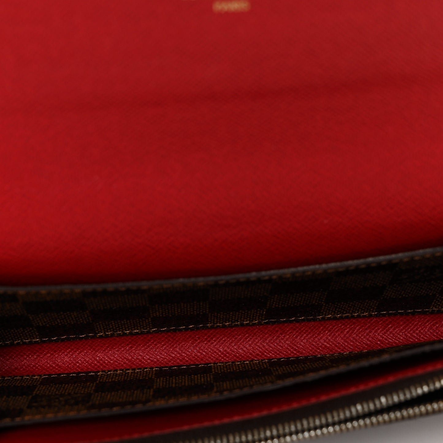 Damier Ebene Emilie Wallet Red