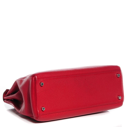 Hermes Taurillon Clemence Kelly Retourne 32 Rouge Garance 6 of 25