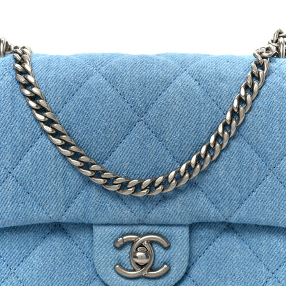 Chanel Denim Quilted Sweetheart Mini Flap Blue 9 of 12