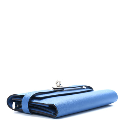 Hermes Chevre Mysore Medium Kelly Wallet Bleu Zanzibar 4 of 14