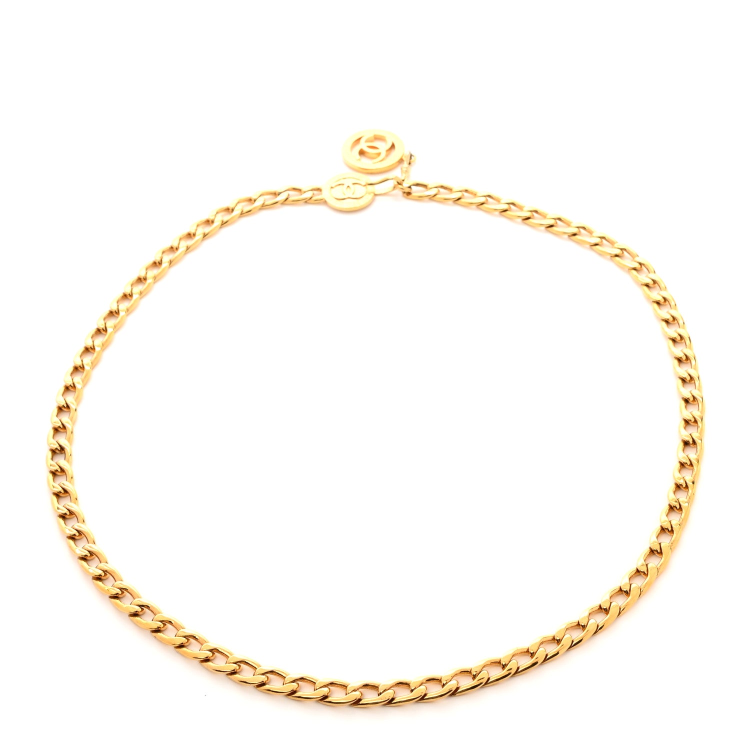 Chanel Metal Chain CC Medallion Belt Gold 2 of 5
