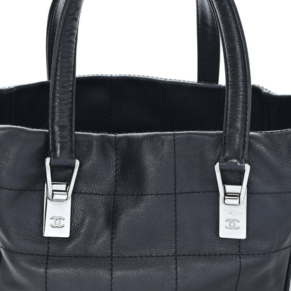 Chanel Lambskin Square Stitched Tote Black 8 of 10