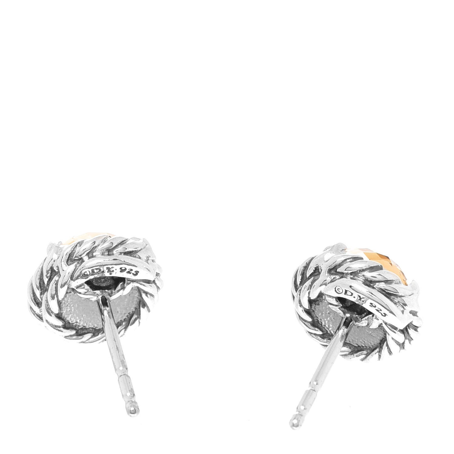 Sterling Silver Citrine 8mm Chatelaine Earrings