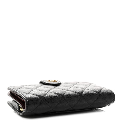 Chanel Caviar Quilted Zipped Pocket Wallet Black 4 of 10