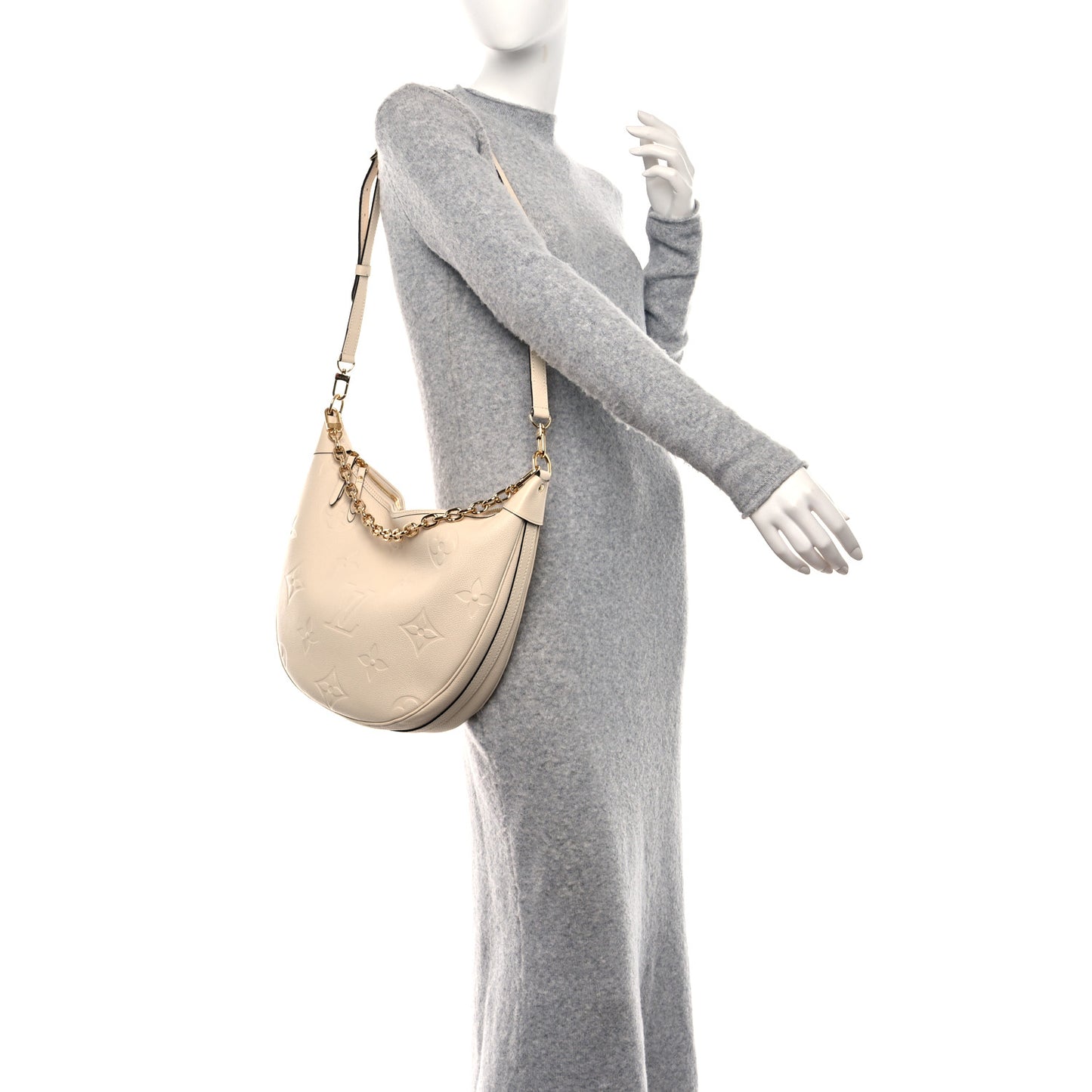 Empreinte Monogram Giant Loop Hobo Cream