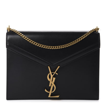 Saint Laurent Smooth Calfskin Monogram Cassandra Clasp Bag Black 1 of 10