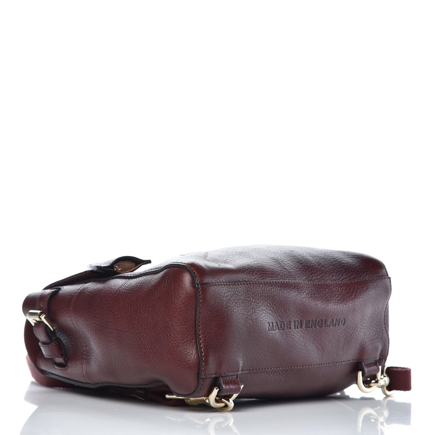 Natural Leather Mini Cara Delevingne Convertible Satchel Oxblood