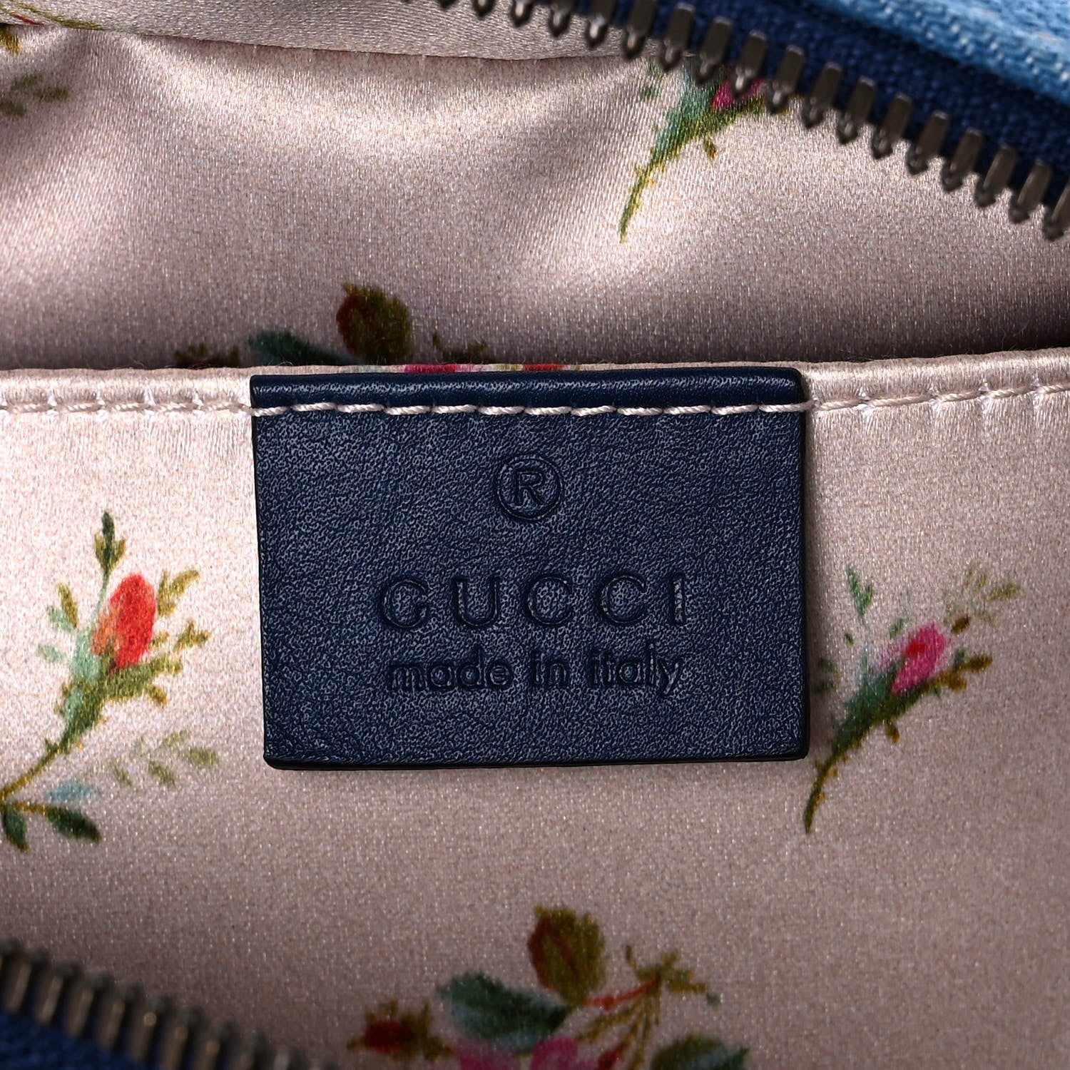 Gucci Denim Matelasse Small Pearly GG Marmont Chain Shoulder Bag Blue 6 of 12