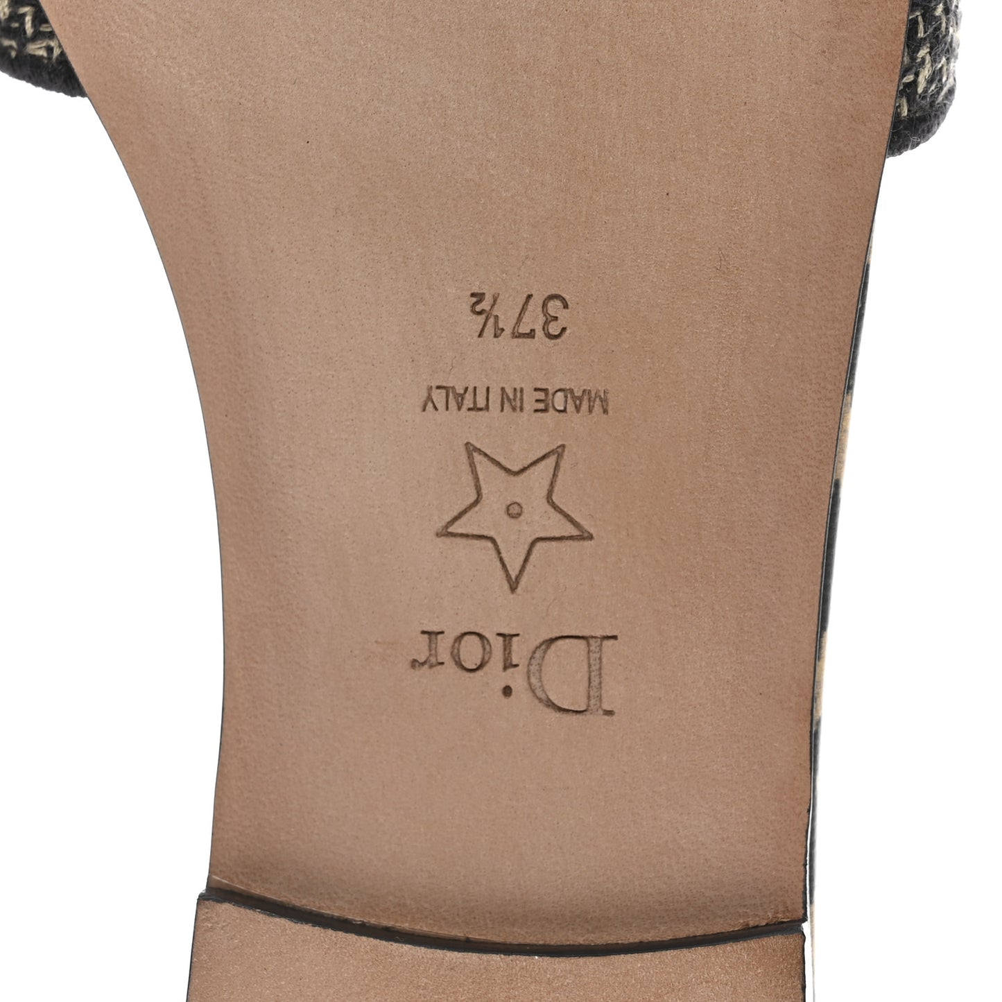 Canvas Mizza Embroidered Dway Mules Slide Sandals 37.5 Beige Multicolor