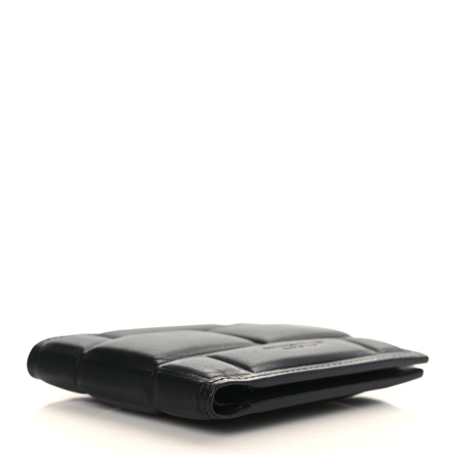 Bottega Veneta Calfskin Padded Paper Bi-Fold Wallet Black 4 of 8