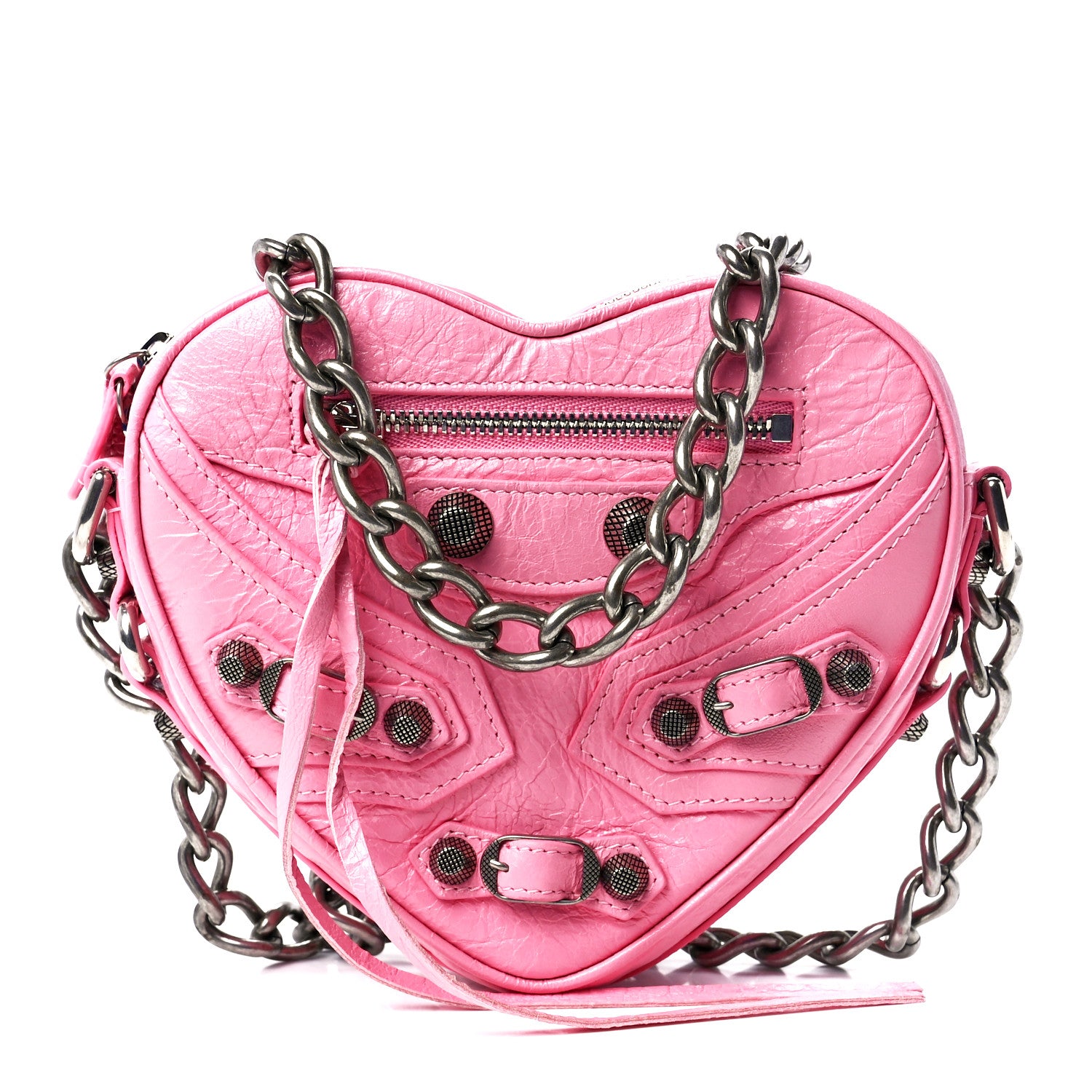 Balenciaga Agneau Arena Mini Le Cagole Heart Bag Sweet Pink