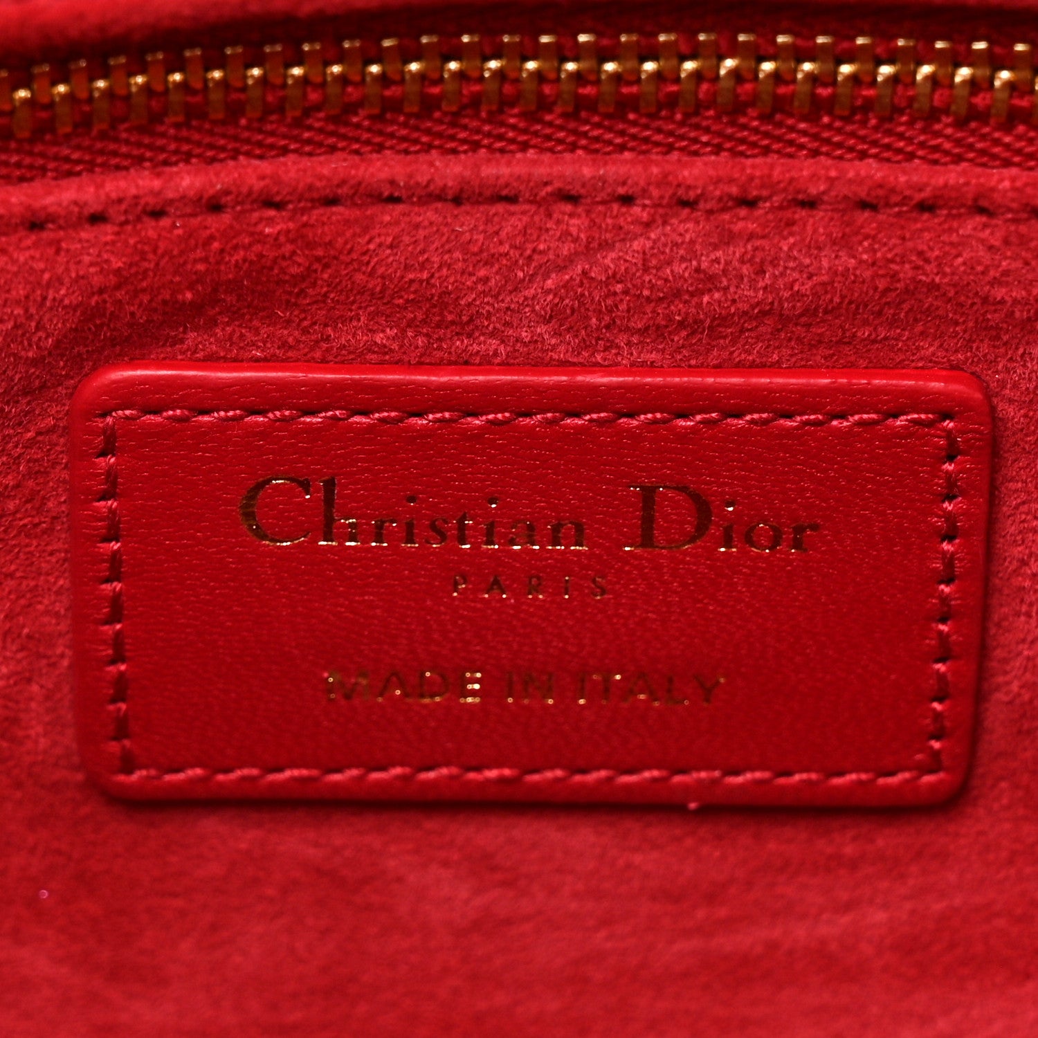 Christian Dior Lambskin Cannage Medium Lady Dior Red 6 of 12