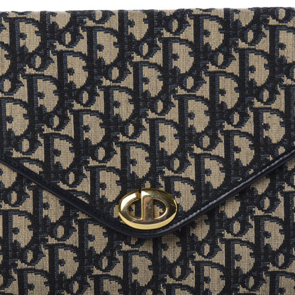 Christian Dior Monogram Envelope Flap Clutch Navy Blue 8 of 8
