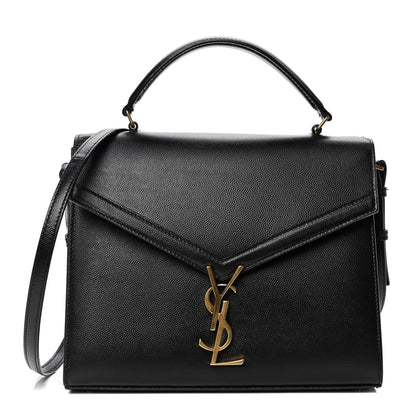 Saint Laurent Grain de Poudre Medium Classic Monogram Cassandra Top Handle Black 1 of 7