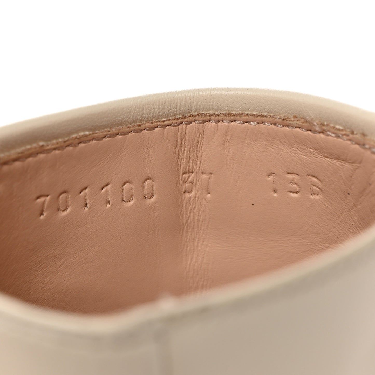 Kensington Calfskin Nappa GG Supreme Monogram Womens Double Buckle Ankle Boots 37 Mystic White Beige