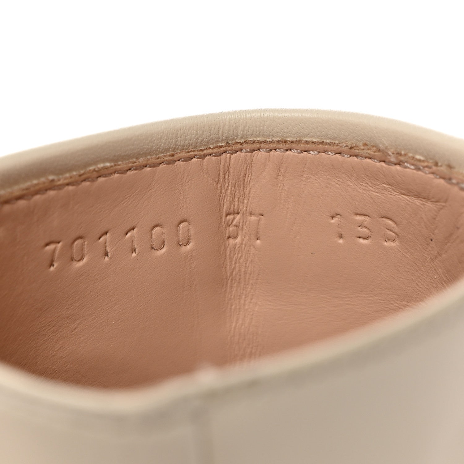 Gucci Kensington Calfskin Nappa GG Supreme Monogram Womens Double Buckle Ankle Boots 37 Mystic White Beige 8 of 12