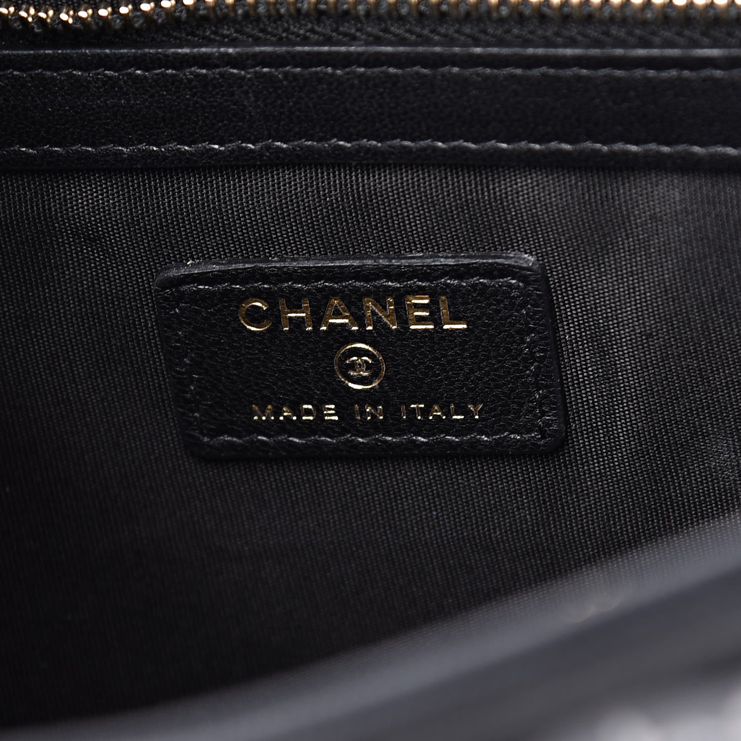 Chanel Tweed PVC Lambskin Large Pouch Black 6 of 10