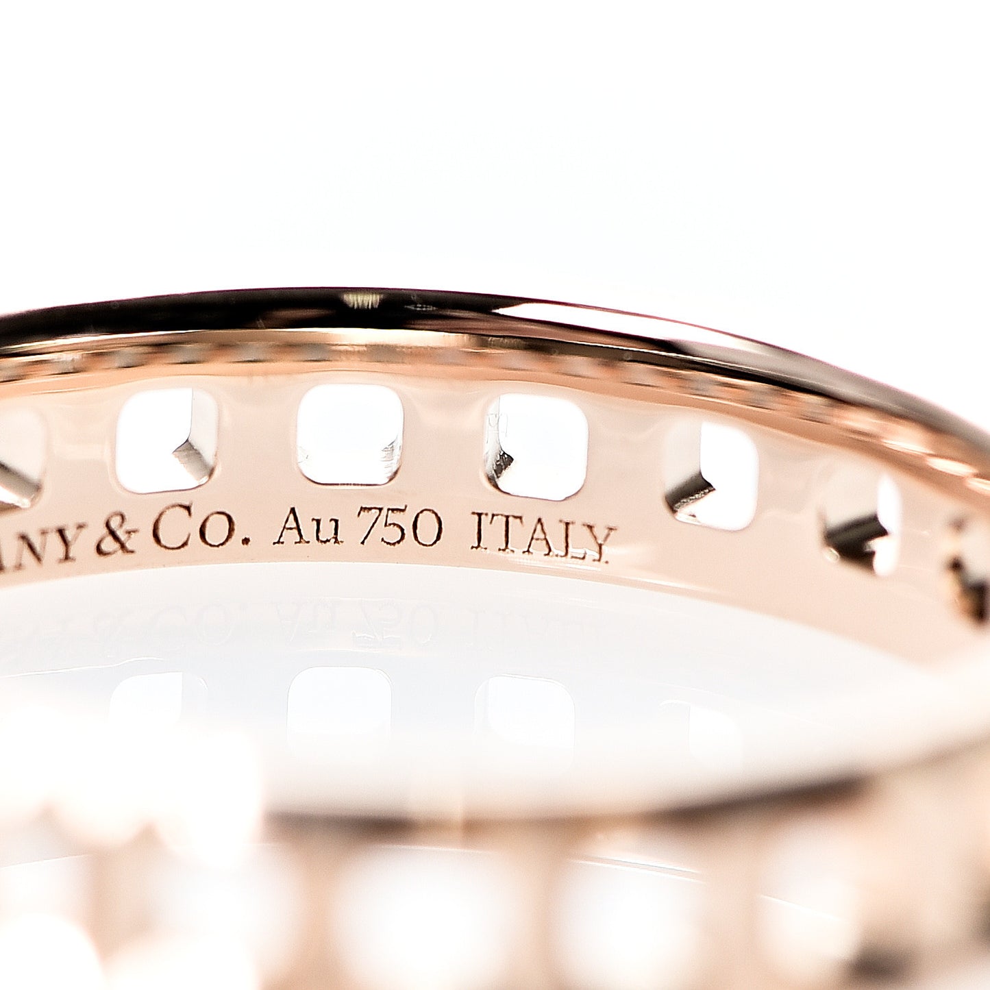 18K Rose Gold Narrow T True Ring 48 4.5