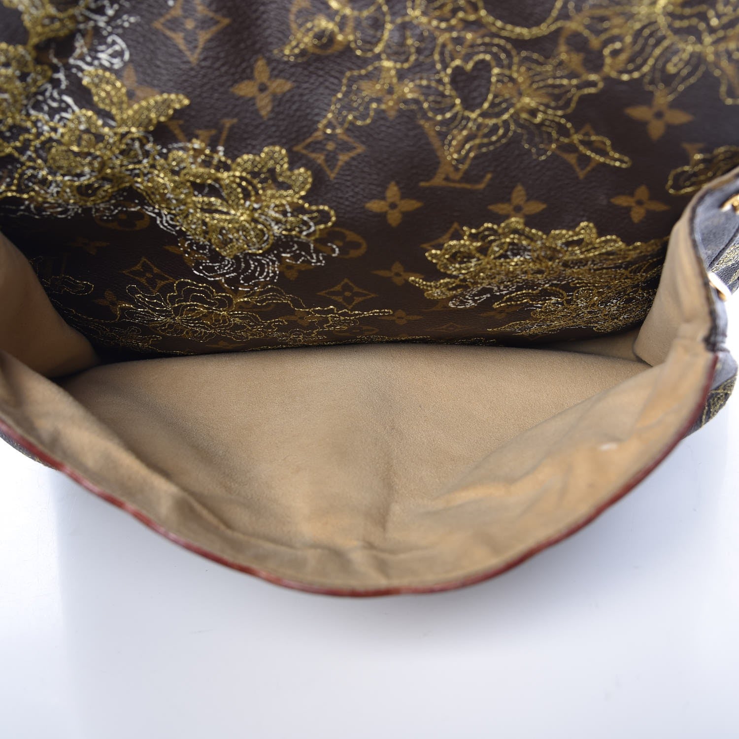 Louis Vuitton Monogram Dentelle Fersen Gold 6 of 9
