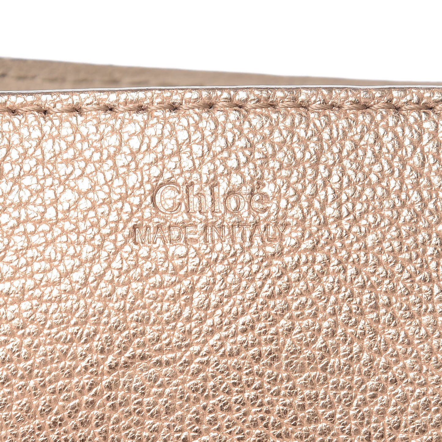 Metallic Grained Goatskin Nano Drew Shoulder Bag Abstract Gold