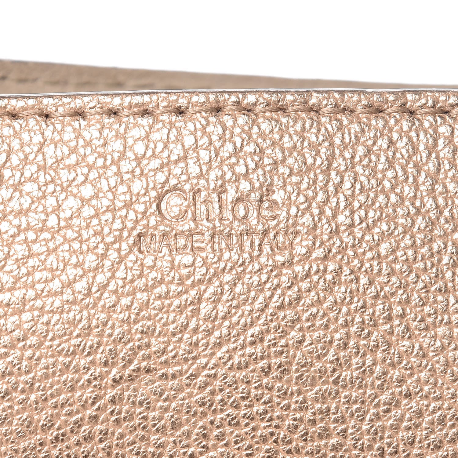 Chloe Metallic Grained Goatskin Nano Drew Shoulder Bag Abstract Gold 7 of 14