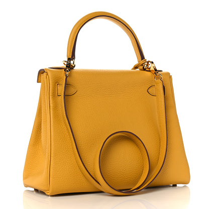 Hermes Taurillon Clemence Kelly Retourne 28 Jaune Ambre 3 of 42