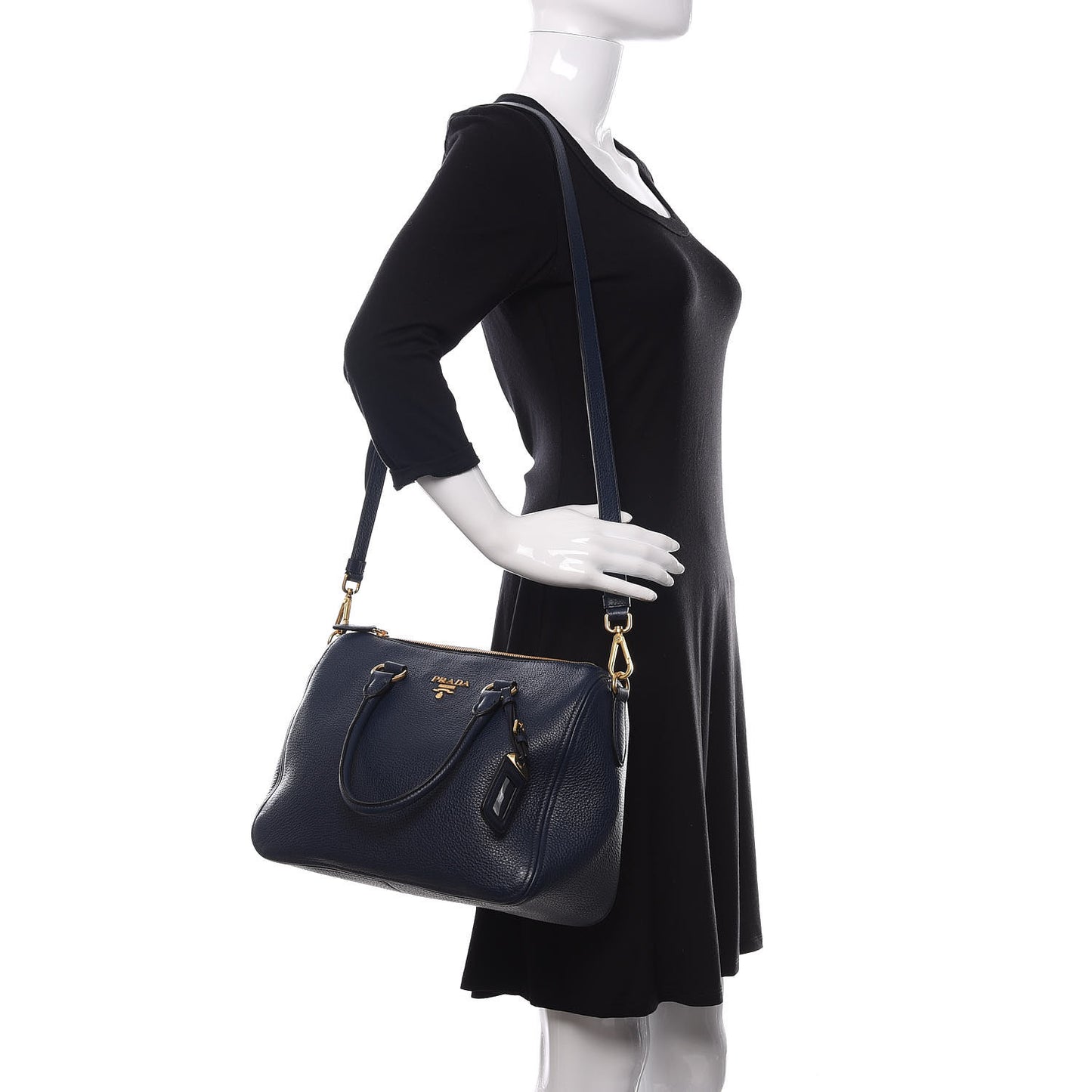 Vitello Phenix Top Handle Bag Baltico